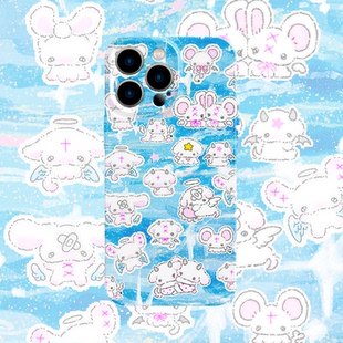 y2k千禧古早天使猫咪手机壳适用iPhone17promax苹果16菲林14兔子13小米15鼠鼠oppo华为mate70荣耀P80红米vivo
