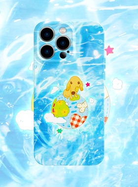 小狗守护地球手机壳适用iPhone17promax苹果16菲林13蓝色14小米15小清新oppo华为mate70荣耀P80可爱vivox200s