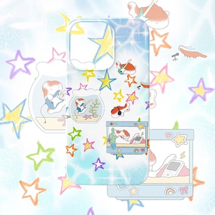 y2k摇滚金鱼星星手机壳适用iPhone17promax苹果16菲林13千禧14小米15硬华为mate70荣耀P80红米vivo一加12oppo