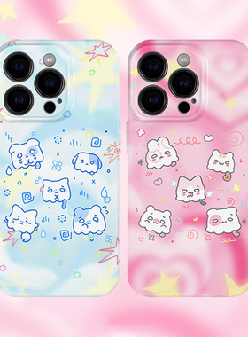 可爱幽灵情侣粉色手机壳适用iPhone17promax苹果16菲林14蓝色13小米15硬oppo华为mate70荣耀P80红米vivox200s
