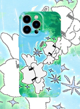 亚古早小猫天使手机壳适用iPhone17promax苹果16菲林14一加13小米15绿色oppo华为mate70荣耀P80红米vivox200s