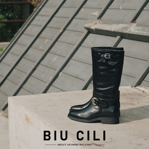 BIUCILI复古植糅工程师靴