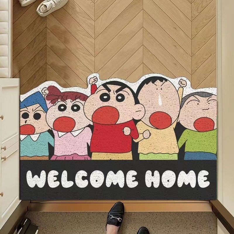 卡通小新可爱入户门地垫刮泥蹭土进门防滑门垫玄关可裁剪丝圈地垫,女士内衣/男士内衣/家居服,晨袍,淘宝优惠券,粉丝福利购,淘宝优惠卷