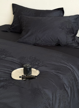 轻奢高级感主卧100S长绒棉提花四件套四季通用高质量床单被套床品