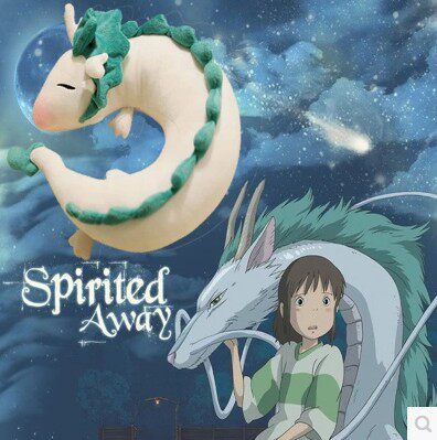 chic混沌小白龙u型枕 旅行卡通动物抱枕千与千寻公仔汽车两用抱枕