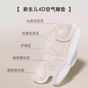 哈卡达新生儿睡垫0-6个月科学护脊-HC568摇椅专用170°舒适大躺角
