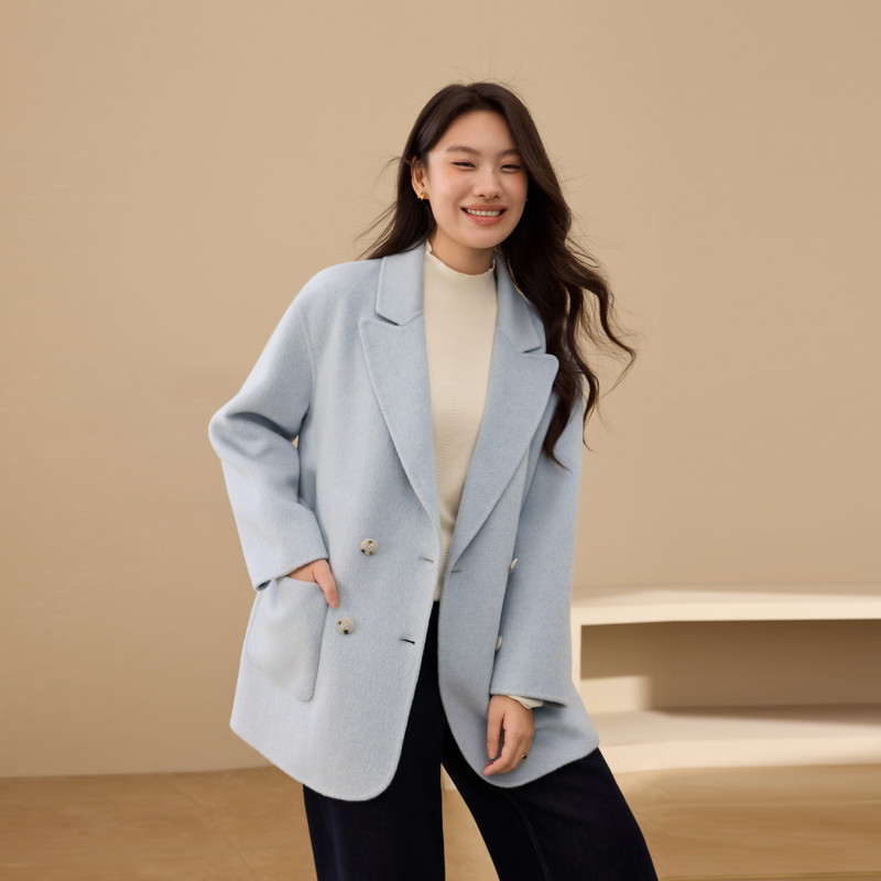 【时髦中长款毛呢外套】100绵羊毛外套纤莉秀大码女装胖mm冬新款,女装/女士精品,常规大码外套,淘宝优惠券,粉丝福利购,淘宝优惠卷