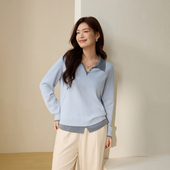 通勤时尚 百搭针织衫 纤莉秀大码 女装 温柔风上衣胖mm2026春新款