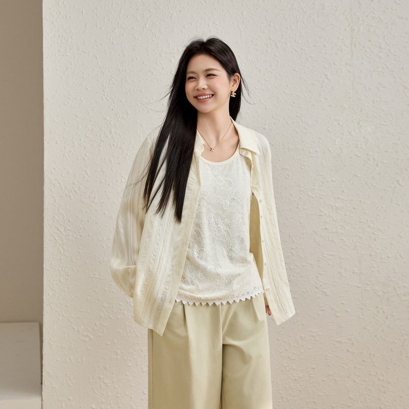 【高智感套装】纤莉秀大码女装优雅知性两件套装胖mm2026春装新款