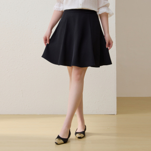 简约显瘦五分裙胖mm2026夏装 女装 纤莉秀大码 新款 荷叶摆半身裙