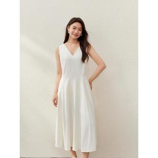 【赫本小黑裙】法式V领掐腰显瘦连衣裙纤莉秀大码女装胖mm夏新款