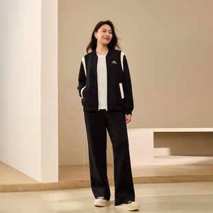 【美式复古棒球服套装】纤莉秀大码女装休闲两件套胖mm2025冬新款