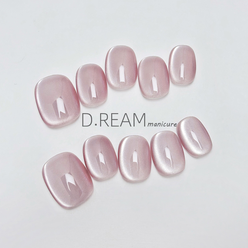 DREAM 心悦玫瑰纯手工美甲穿戴甲2025新年款猫眼显白短款指甲贴片