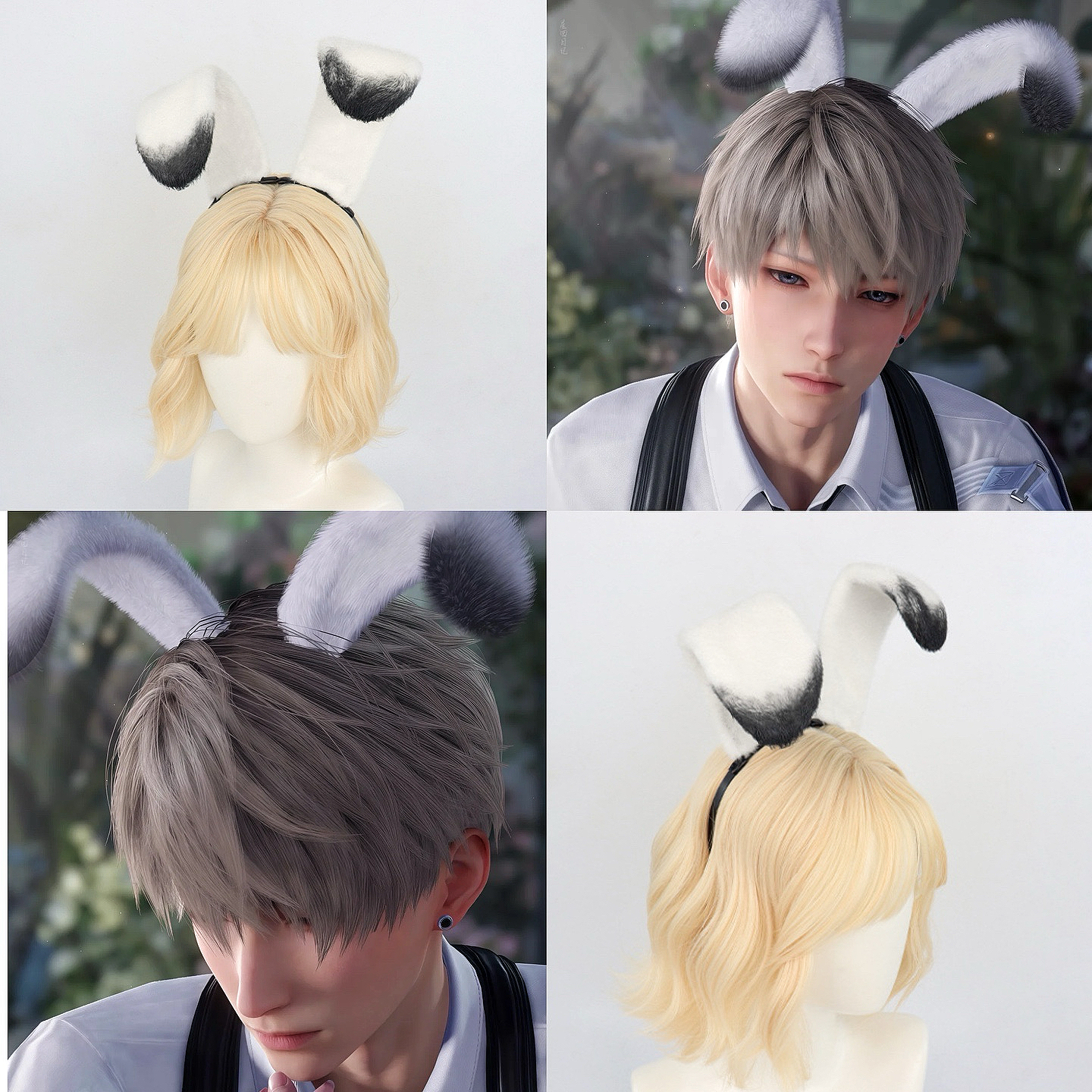 恋与深空北极兔耳朵cos兽耳发箍