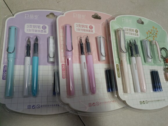 新款特价马卡龙色系墨囊学生练字钢笔吸墨两用三只卡装送挂件包邮