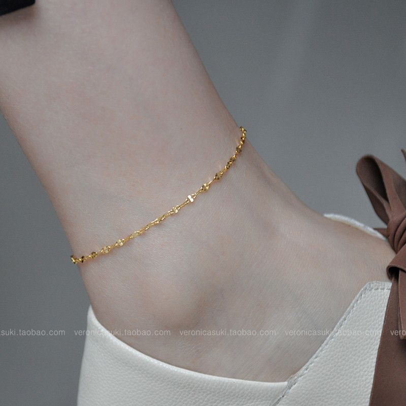 小众设计极简唇形脚链女高端感