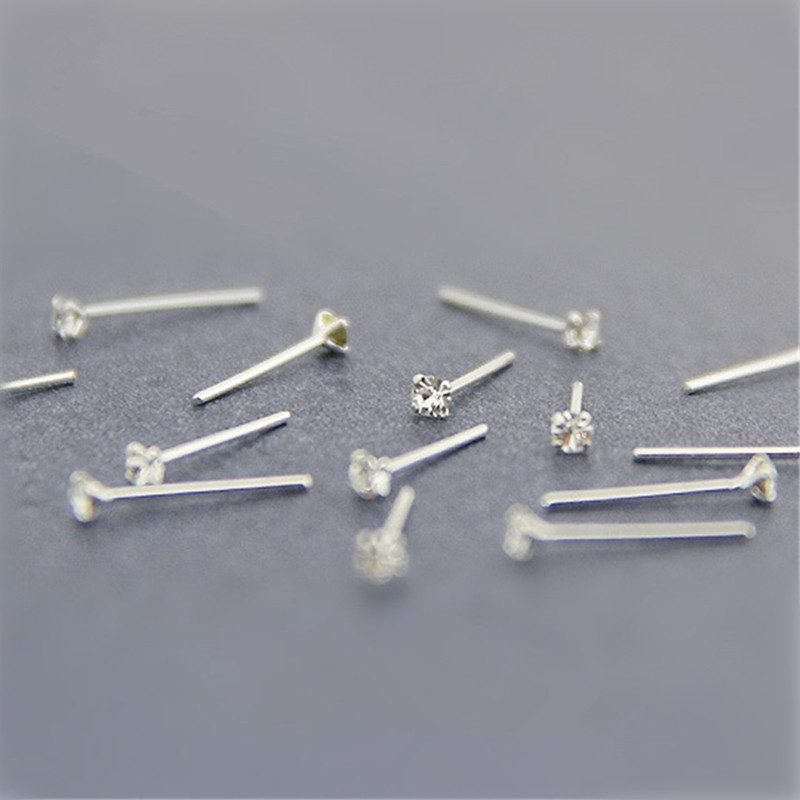 [yinli]s925纯银耳钉超闪小钻欧美极简约2.5mm迷你男女锆石耳骨钉