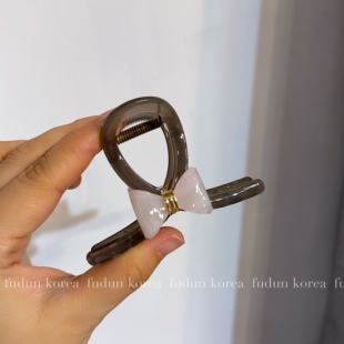 【8cm】发夹抓夹醋酸蝴蝶结后脑勺盘发鲨鱼夹高级简约公主抓夹