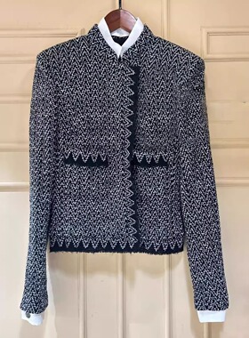 手工坊意大利粗花呢手工内里小香风短外套26A0031