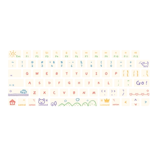适用于苹果一体机iMac A1644 A2449 A2450 A1314妙控2代无线蓝牙键盘膜magic keyboard保护套垫卡通彩绘女生