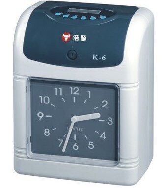 浩顺考勤打卡机K6卡钟打卡机上下班考勤机考勤纸卡打卡机