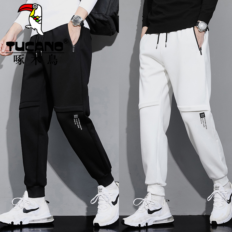 长裤束脚纯棉休闲裤男