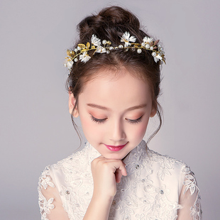 儿童头饰公主女童发饰花环花仙子头花童配饰艾莎发箍女孩演出饰品
