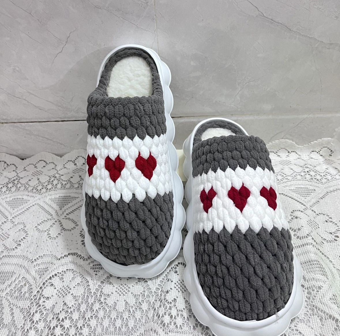 新品手工钩织云朵拖鞋成品拖鞋防滑耐磨保暖拖鞋,居家布艺,居家婚庆拖鞋,淘宝优惠券,粉丝福利购,淘宝优惠卷