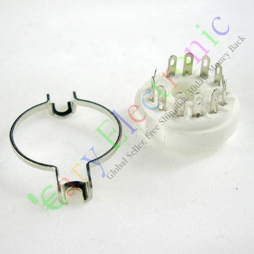 全新十二脚陶瓷电子管镀银管座GZC12-F适用9MN8 8AC9 50CA10等