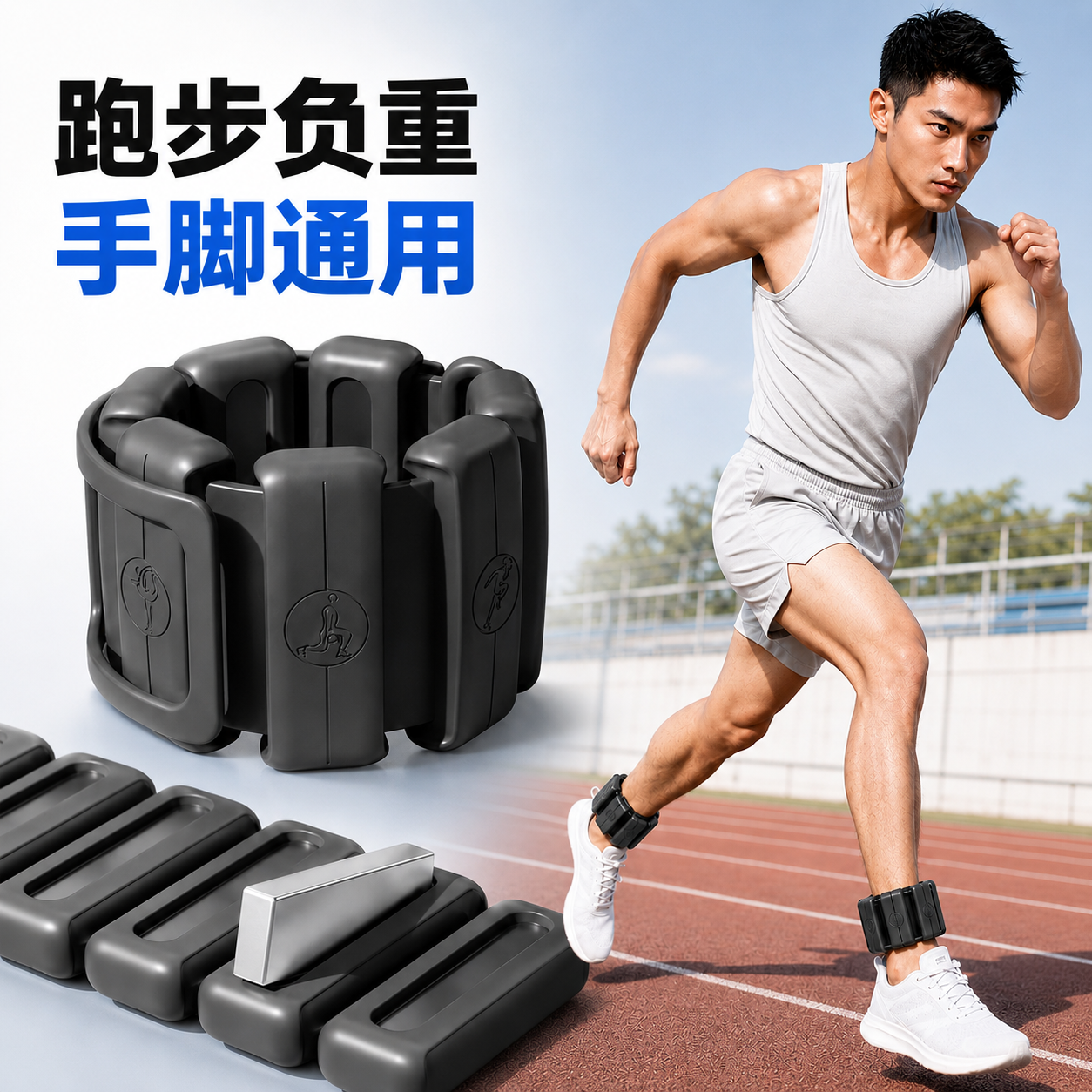 负重手环脚环健身跑步运动训练男士隐形硅胶手腕手臂配重装备