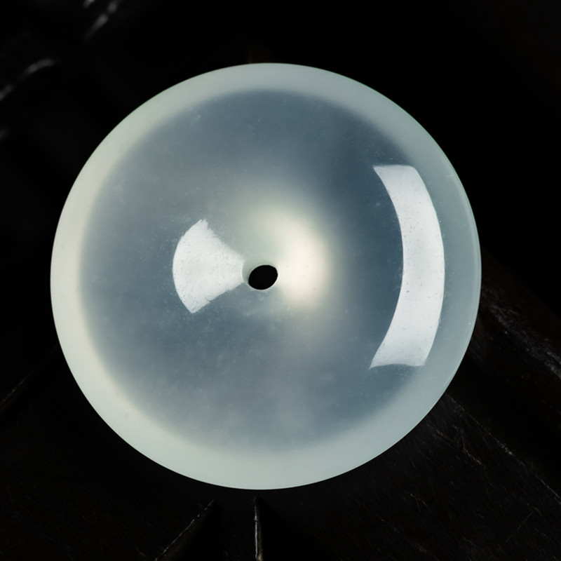 缅甸老坑冰种翡翠平安扣 男女款护身保平安吊坠