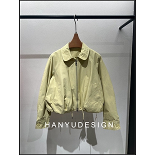 翻领短款 复古巴恩风工装 26早春新款 夹克女 韩钰DESIGN