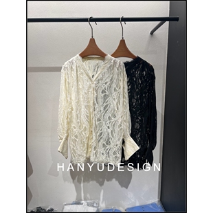 温柔风V领蕾丝优雅衬衫 法式 26早春新款 女 韩钰DESIGN