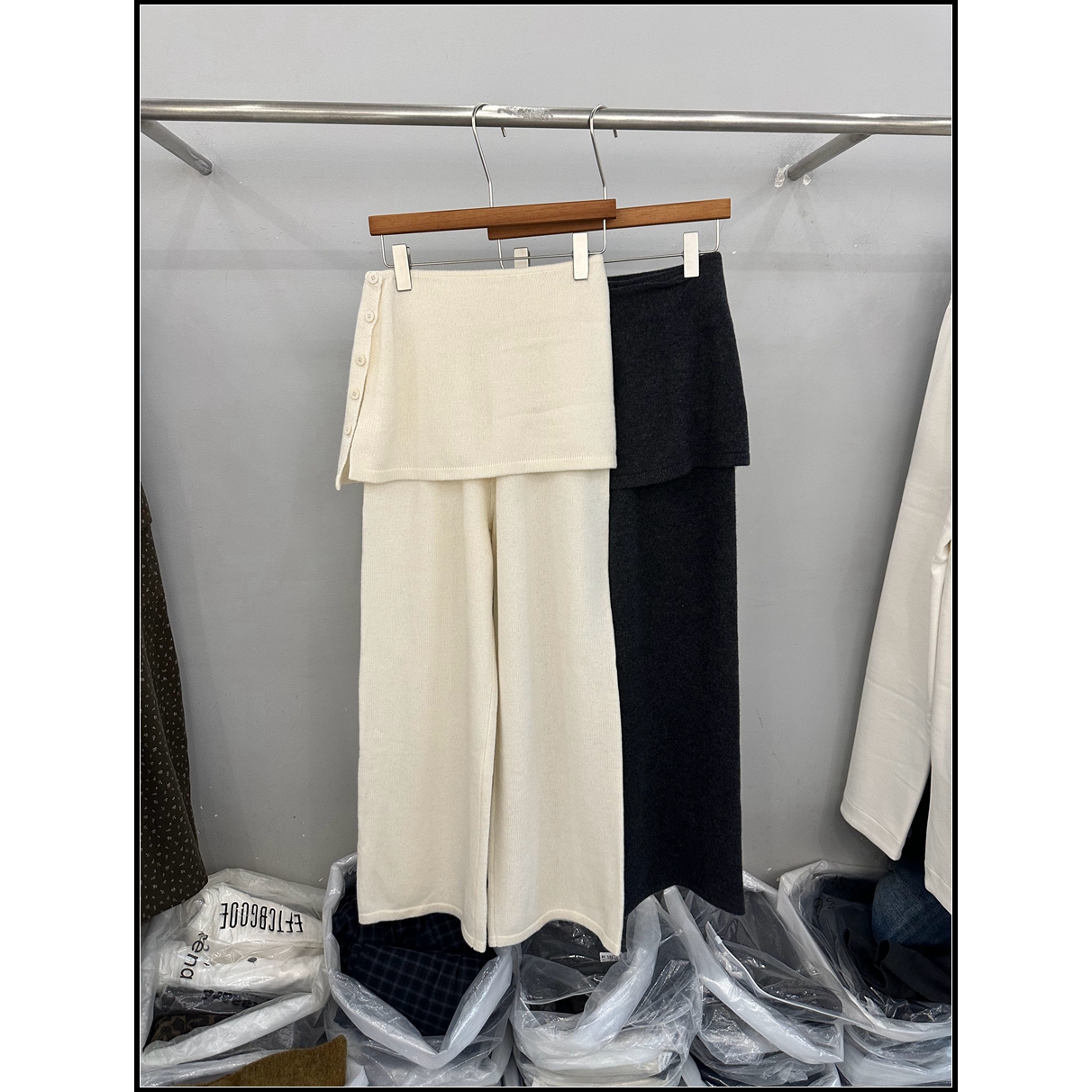 【韩钰DESIGN】针织休闲裤