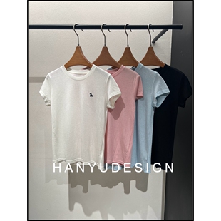 纯色短袖 绵羊毛基础款 26早春新款 T恤女 韩钰DESIGN