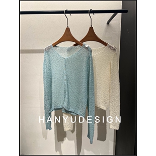 针织开衫 羊毛轻熟风圆领单排扣长袖 26早春新款 女 韩钰DESIGN