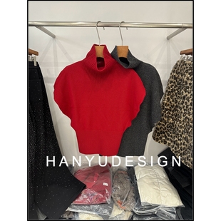 针织衫 高级感高领无袖 女叠穿毛衣 韩钰DESIGN