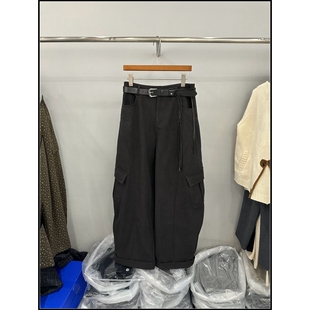 复古解构设计阔腿弯刀休闲工装 美式 裤 韩钰DESIGN