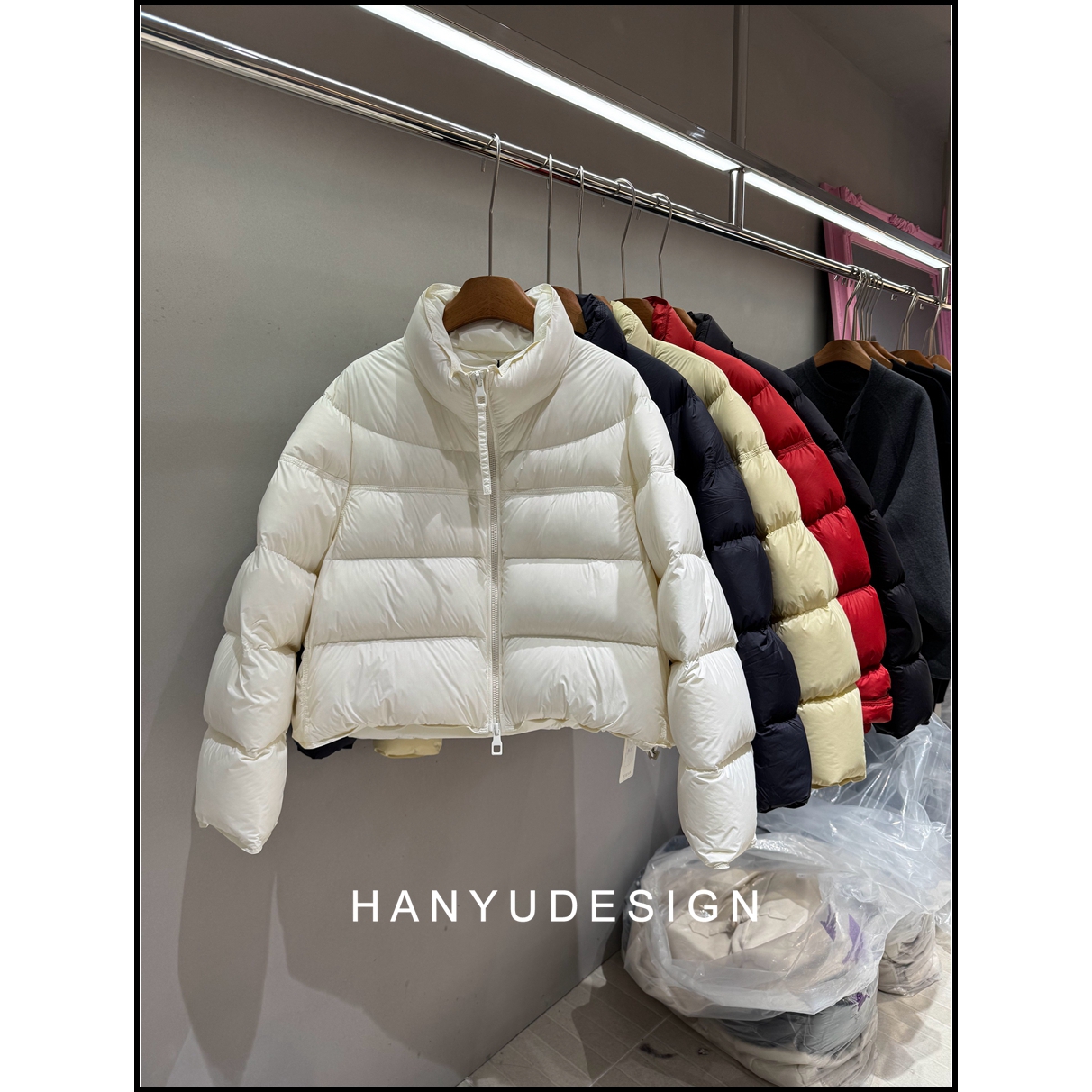 韩钰DESIGN轻便短款立领羽绒服