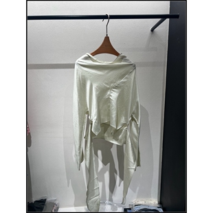 桑蚕丝设计感一字肩飘带衬衫 26早春新款 女 韩钰DESIGN