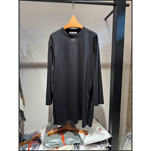 极简风松弛感黑色长袖 26早春新款 T恤女 韩钰DESIGN