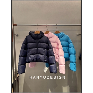 洋气小个子连帽短款 新款 2025冬季 90白鹅绒羽绒服女 韩钰DESIGN