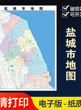 2025年盐城市地图贴图办公室街道壁贴超大装饰画定街道