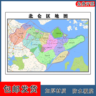 北仑区地图年浙江省宁波市高清图片区域划分墙贴路线