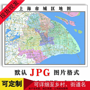 上海城区地图行政交通1.5米可定制高清矢量JPG格式素材电子版卫星