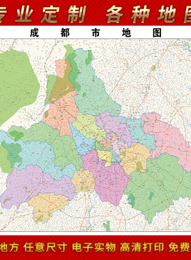 2025年成都市地图客厅办公室街道墙壁装饰实物定制街道
