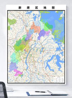 2026年南昌市新建区地图1.1米行政交通线路分布防水贴图街道