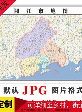 阳江市交通地图可订制电子版广东省JPG格式高清图片素材街道