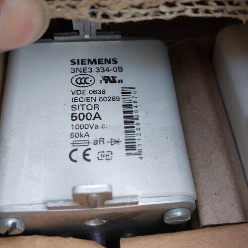 议价3NE3334-0B 熔断器 500A 1000Va.c 半导体保护器件维修