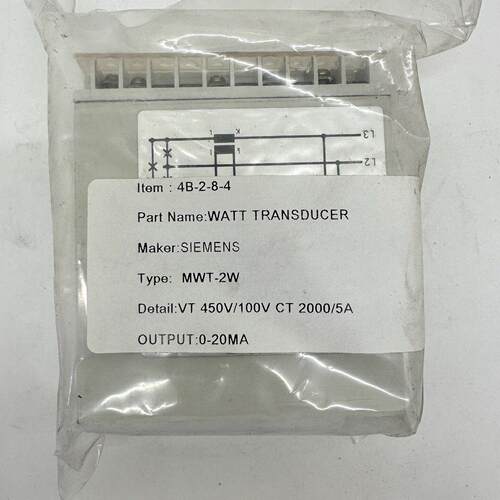 议价MWT-2W 功率变送器 输入450V/100V 输0-20MA 工业配件维修